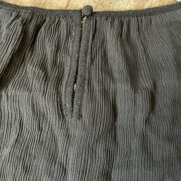 Ann Taylor Black blouse long sleeve merino wool and silk Sz L - Picture 4 of 8